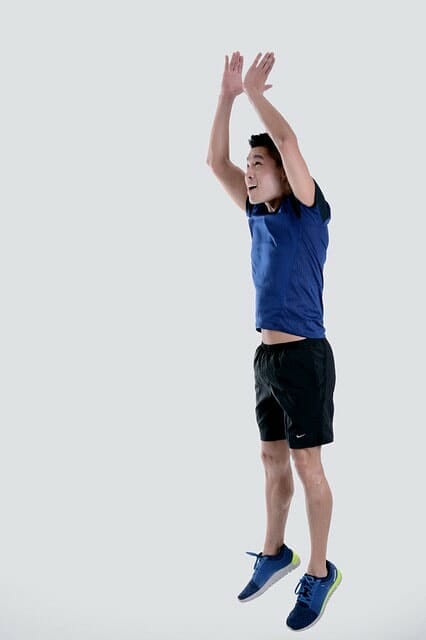Burpee Jumping and Overhead Clap Position