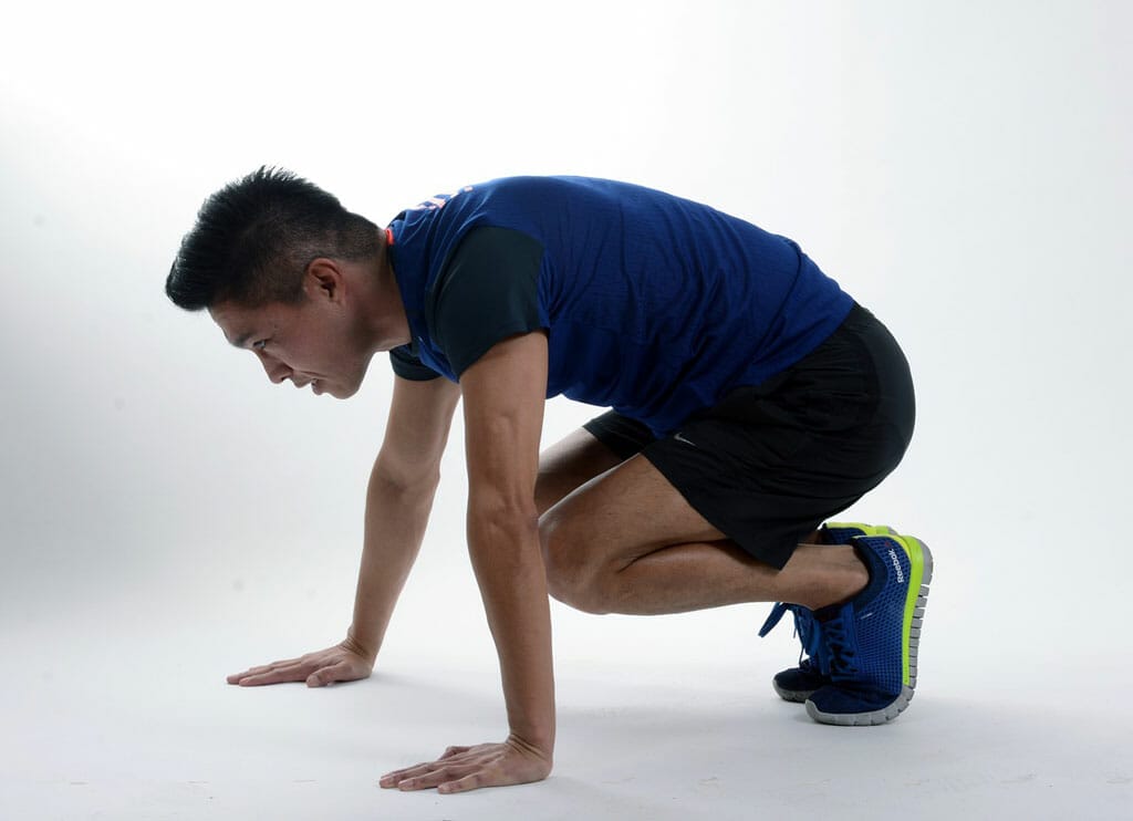 Burpee Squat Jump Preparation Position