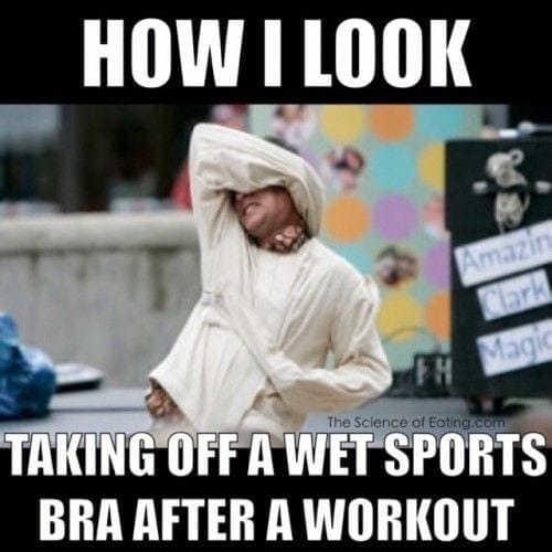 wet sports bra meme