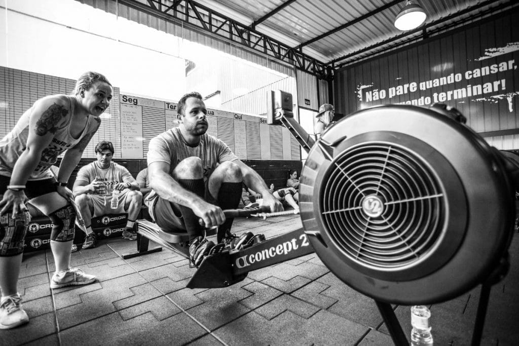 Rowing In A Crossfit Gym