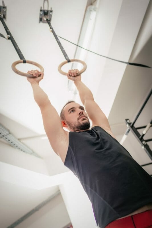 Athlete On The Gym Ring
