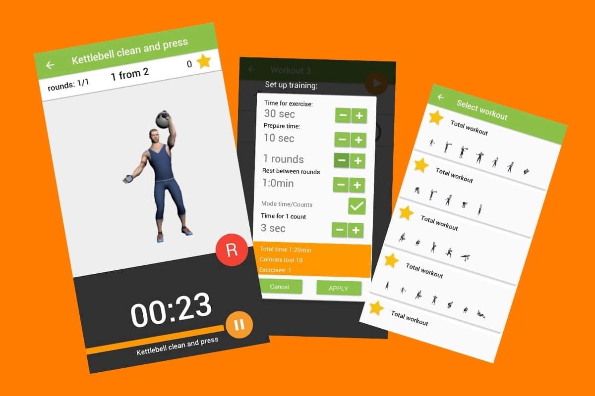 Kettlebell Workout Bestronger App Screenshots