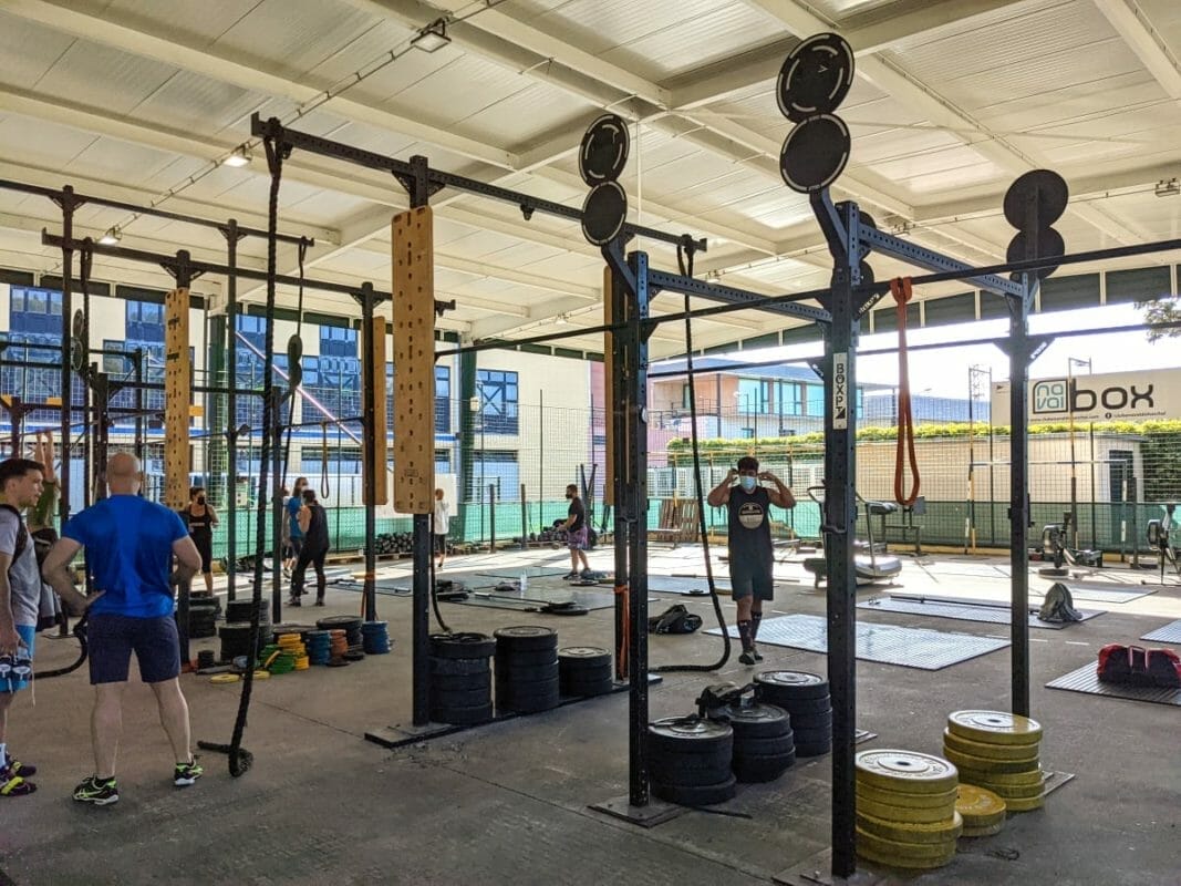 CrossFit gym interior before class