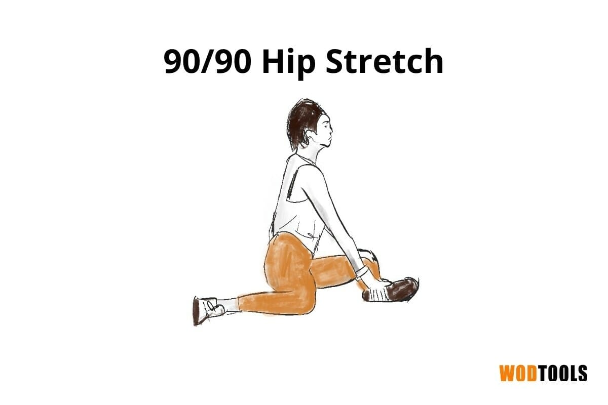 90 90 hip stretch pose