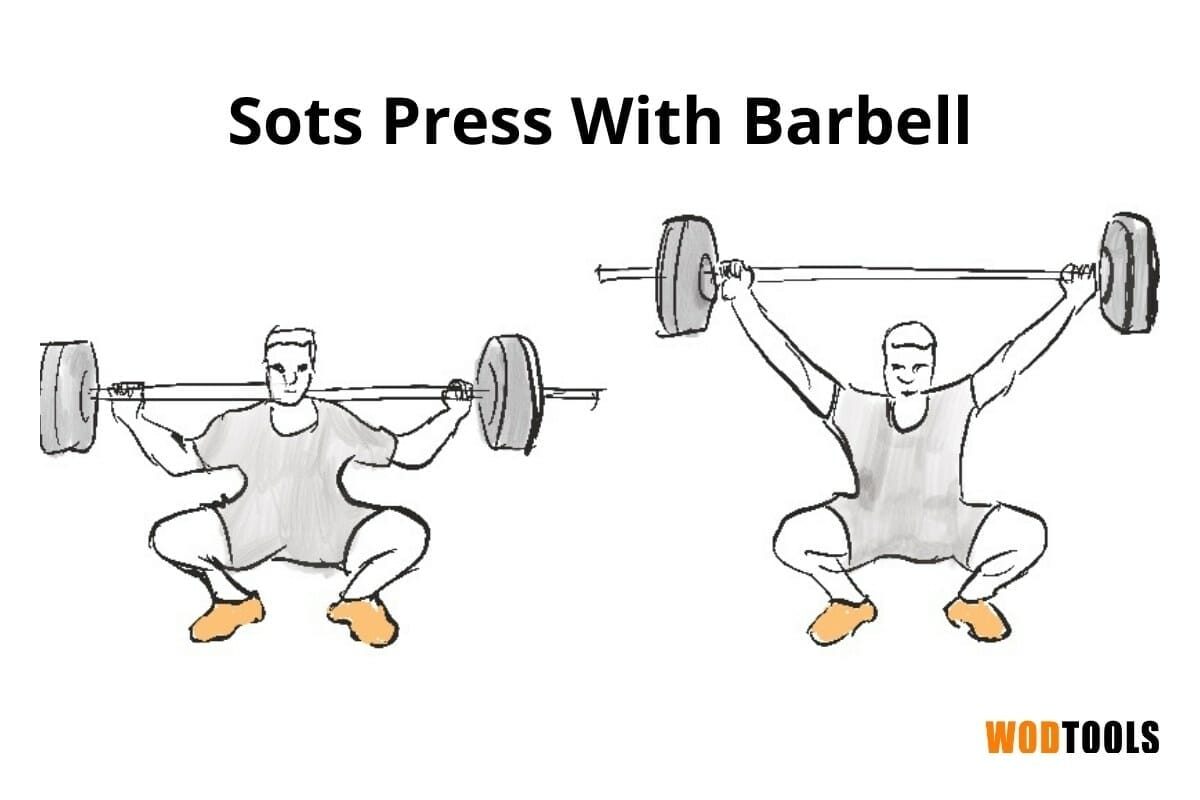 sots press mobility drill with barbell