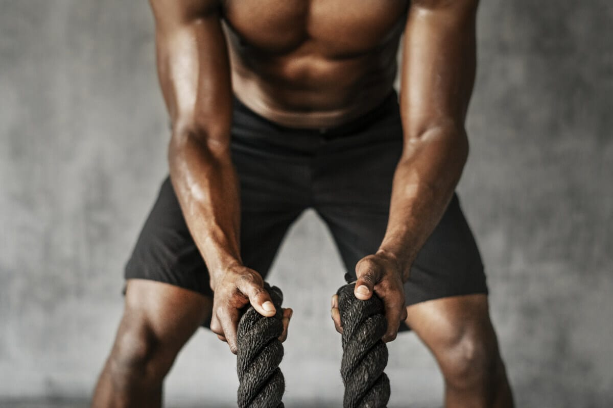 building muscle with battle ropes